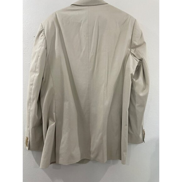 Express Design Studio Men's Sport Coat Blazer Two Button Beige Cotton size 44 R - Picture 2 of 8